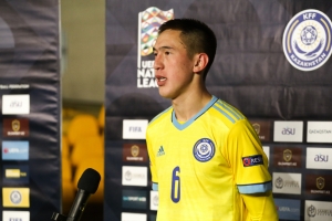 СМИ: игрок сборной Казахстана Айбол Абикен сдал положительный допинг-тест перед стыковыми матчами Лиги Наций с Молдовой