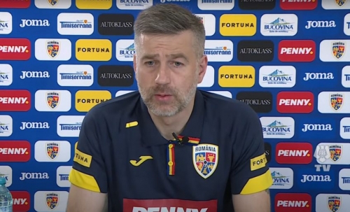 Antrenorul naționalei României Edward Iordănescu: "Echipa a făcut un joc bun, a avut tonus, a avut alt curaj decât în prima repriză a jocului cu Slovenia"