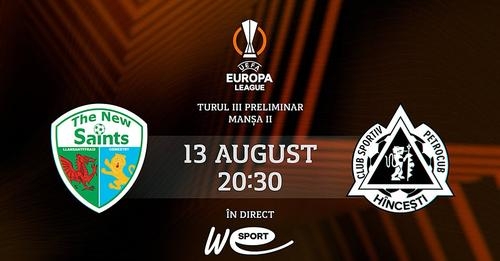 We Sport TV va transmite meciul The New Saints (Țara Galilor) - Petrocub din Liga Europei