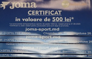 Один из двух победителей 18-го тура Конкурса Прогнозов получил скидочный сертификат от Joma и Moldfootball.com