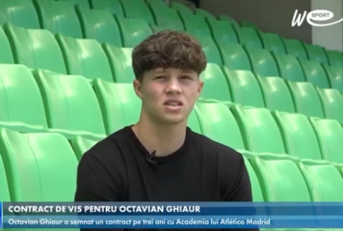 Au fost dezvăluite detalii ale contractului lui Octavian Ghiaur cu Atletico Madrid (video)
