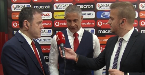 Главный тренер сборной Албании Сильвиньо: "Очень доволен командой, они показали хорошую игру"